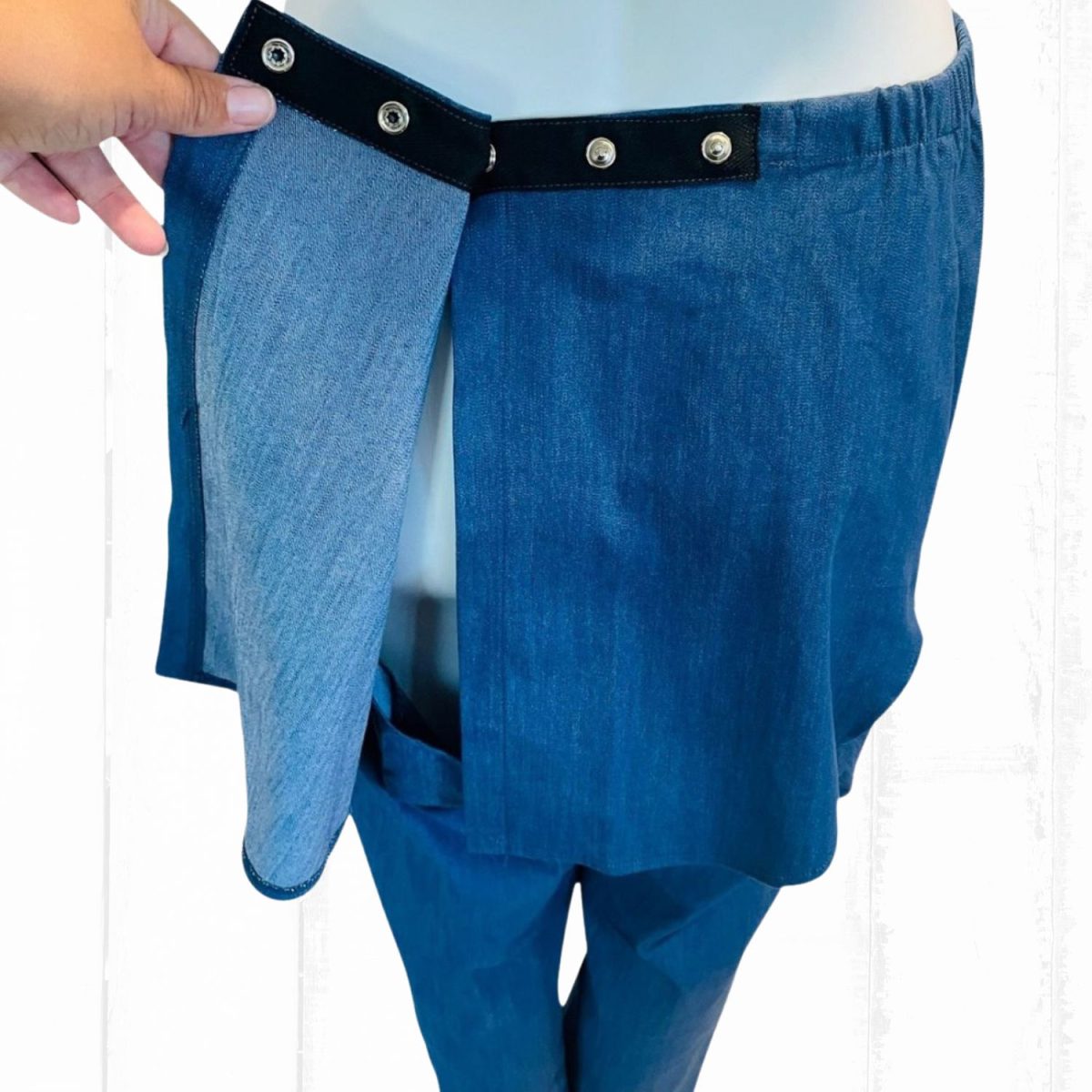 Jeans adapté sans fond bleu pâle pour femme